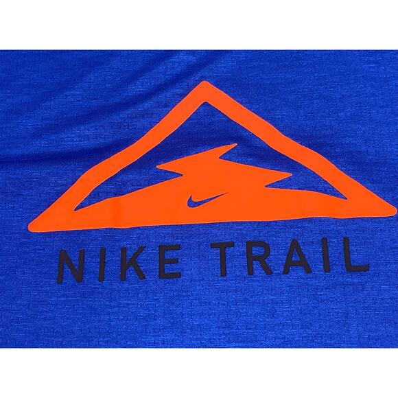 Nike Rise 365 Trail Running Shirt Size 2XL Blue DJ0600-430 Lightweight - Picture 8 of 9
